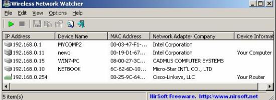 Wireless Network Watcher 1.57